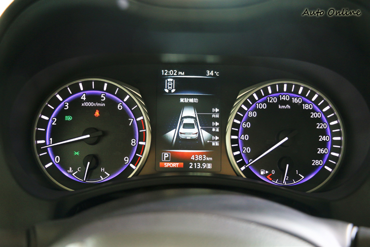 Safety Shield行車主動防護科技可從儀表板中得知狀態。