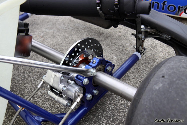 大多數的卡丁車都只有後輪碟煞,踩太大力絕對會Spin給你看!