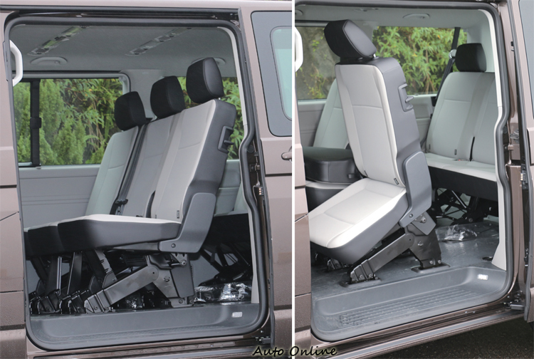 頂級車型標配的雙側滑門,配合可前傾座椅,進出更便利。