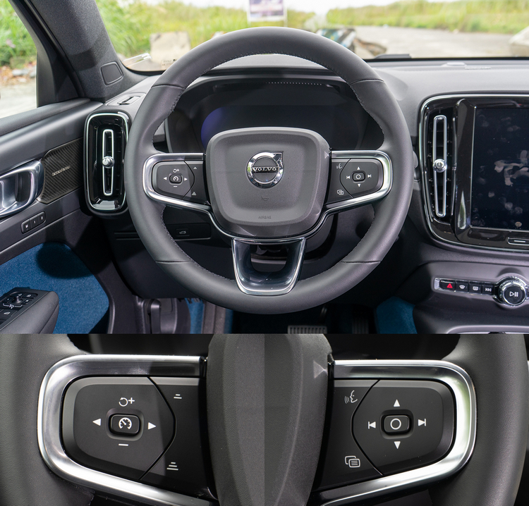 方向盤的多功能按鍵設計簡單易用