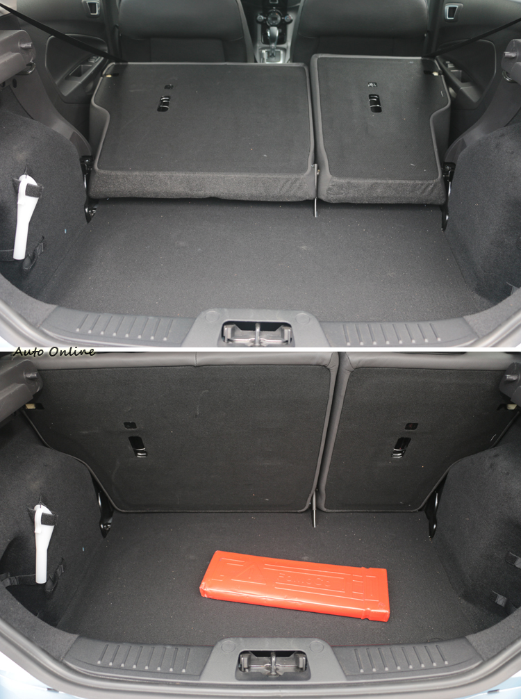 後行李箱空間達281公升,也可進行4/6分離擺放。