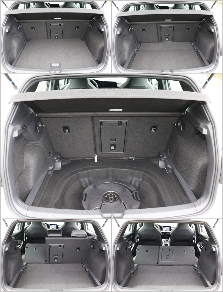 行李廂具備兩段底盤高度調整機能,不過備胎儲備區由於被佔用無法使用,但透過椅背前傾調整,必要時仍可擴充容量。