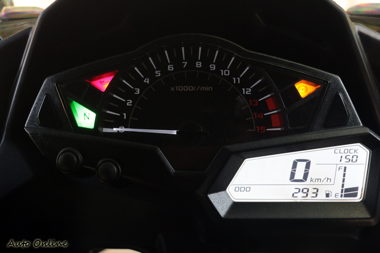 儀表採數位與指針並行方式呈現,閱讀性還不差。