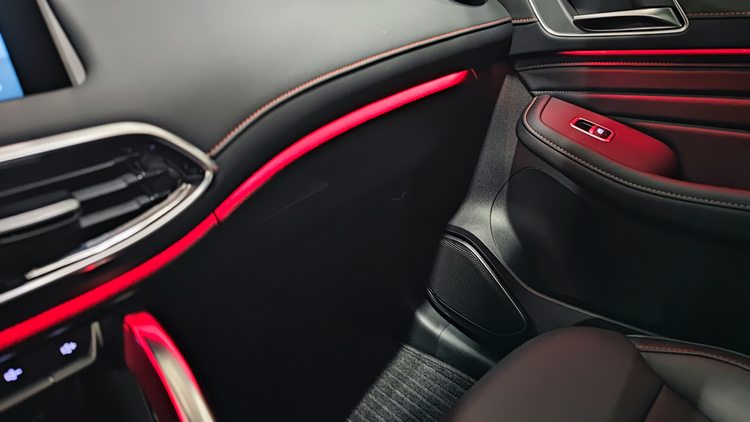 車內氣氛照明提供256種光色選擇與變換。