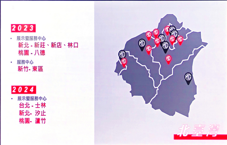 MG Taiwan積極布建全台經銷網路,目標在5年內達到50間展示中心與60間服務廠