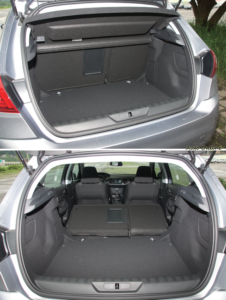 行李廂容量為470公升,將後座椅背向前放倒後則達1309公升。