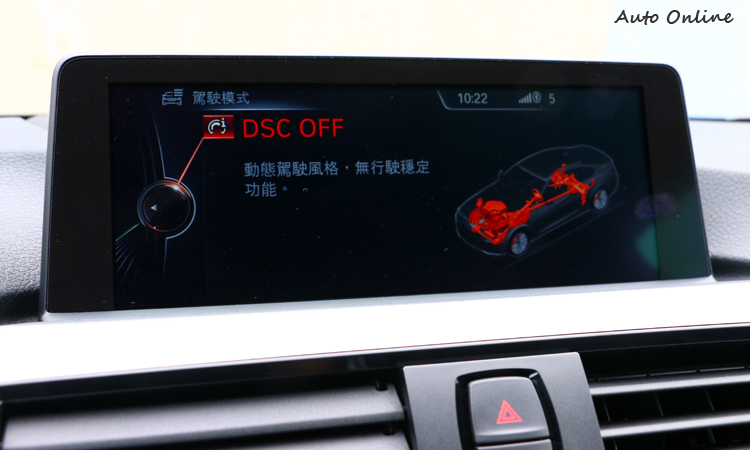 長按住防滑系統按鈕就能完全關閉電子系統介入駕駛操控風格。