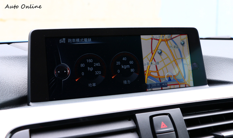 螢幕還能顯示引擎最大輸出功率以及輸出扭力,BMW很用心將國外慣用的牛頓米改為公斤米。