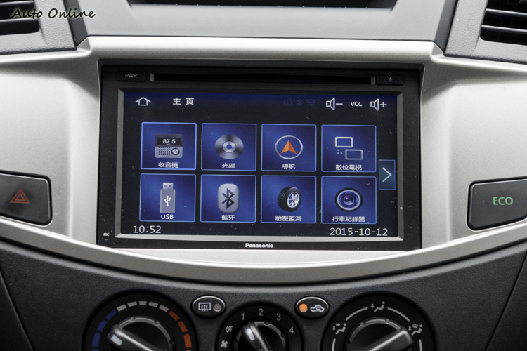 頂規車型配七吋螢幕的觸控式多功能DVD影音系統。