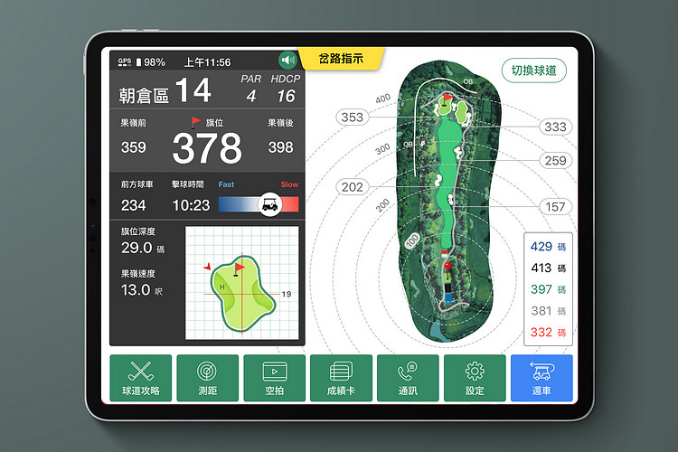 ARES平版操作介面提供場地相關數據與地圖。