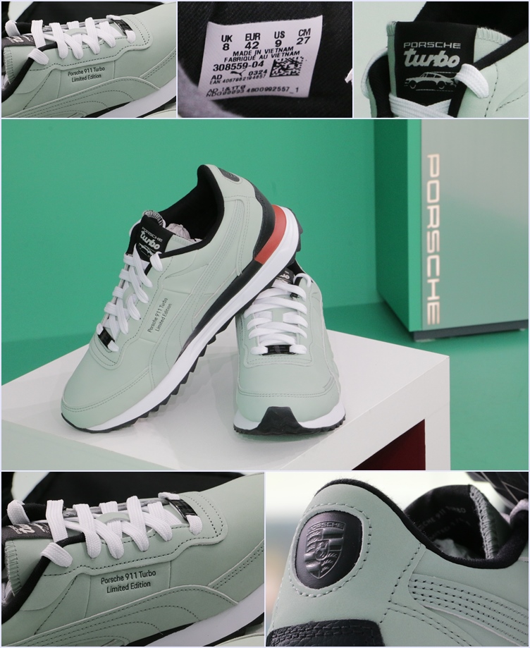 全球限量生產911雙的50Y 911 Turbo Limited Sneaker Editions運動鞋,揉合台灣特色設計元素,並將保時捷經典鯨魚尾擾流板及水平尾燈等設計融入其中。