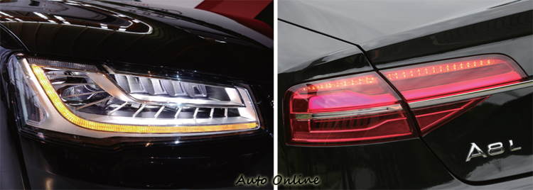 小改款車型配置了矩陣式全LED頭燈以及動態指示方向燈。