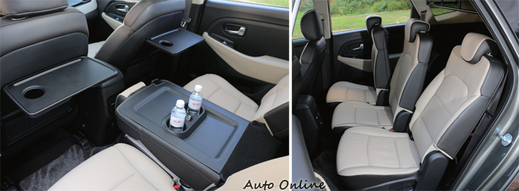 後座系統也是這款車的重點,能夠前後移動,椅背角度也可調整。