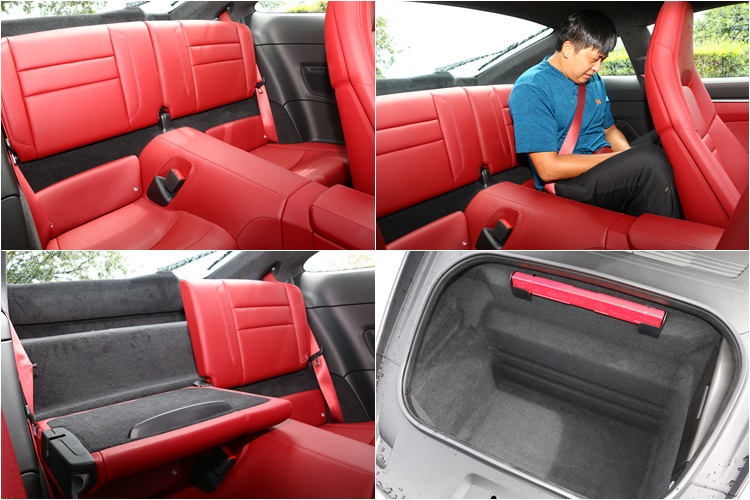 911畢竟一直強調它的日常實用性,前行李廂夠深,後座當然也真的可以坐人,只不過成人必須以卑躬屈膝的姿態乘坐。
