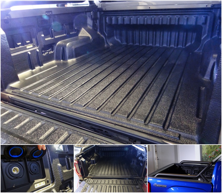 超大貨斗平台附有照明、12V直流和120V交流電源,後尾門開啟時與裝載平台無落差。