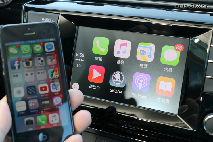 Smartlink系統連接後可把手機部分功能與車機連接。