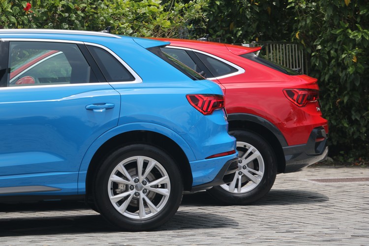 Audi Q3具備寬大的C柱造型,而Q3 Sportback則更強調優雅的斜背輪廓。