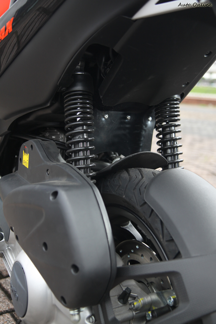 雙槍式避震加上雙搖籃式鋼骨車架行路感相當清晰硬朗。