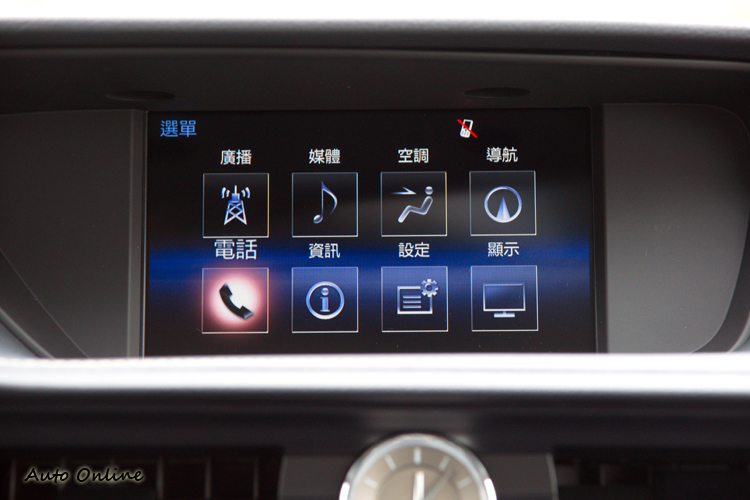 具八吋螢幕的多功能資訊整合系統。