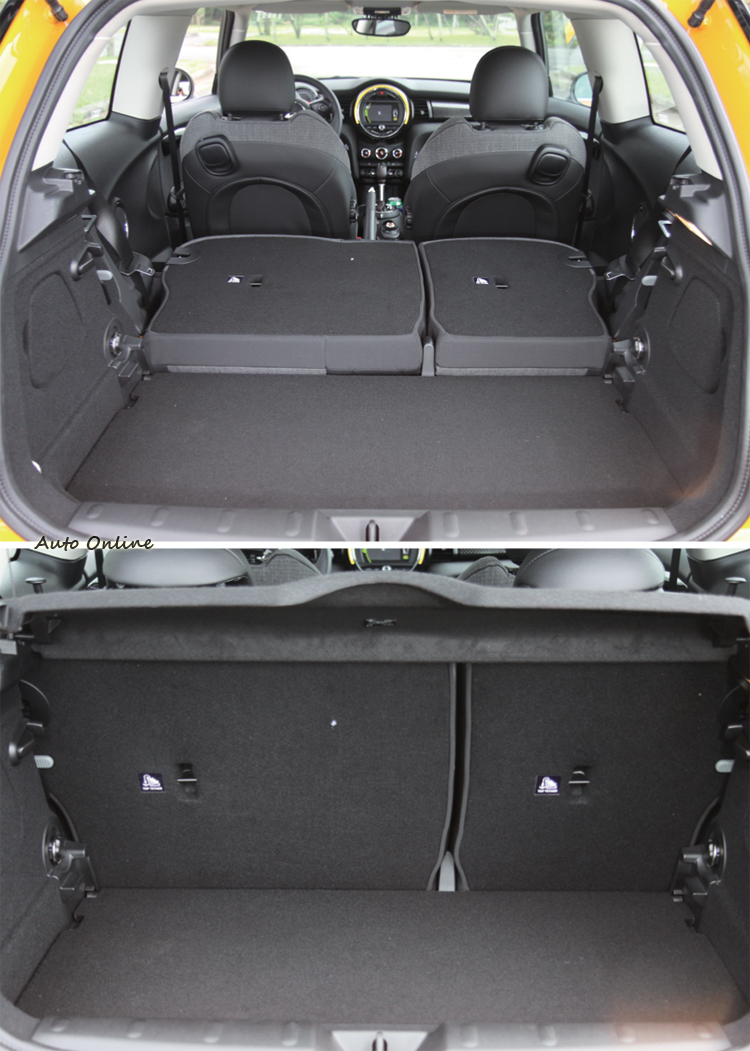 後行李箱空間只能說是夠用的境界,後座椅背放倒後可以爭取多一點空間。