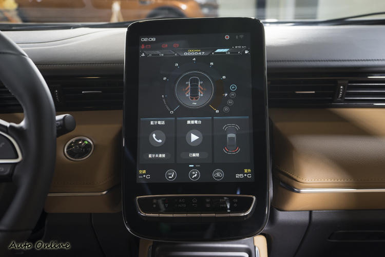 中控螢幕版面配置彈性高好閱讀。