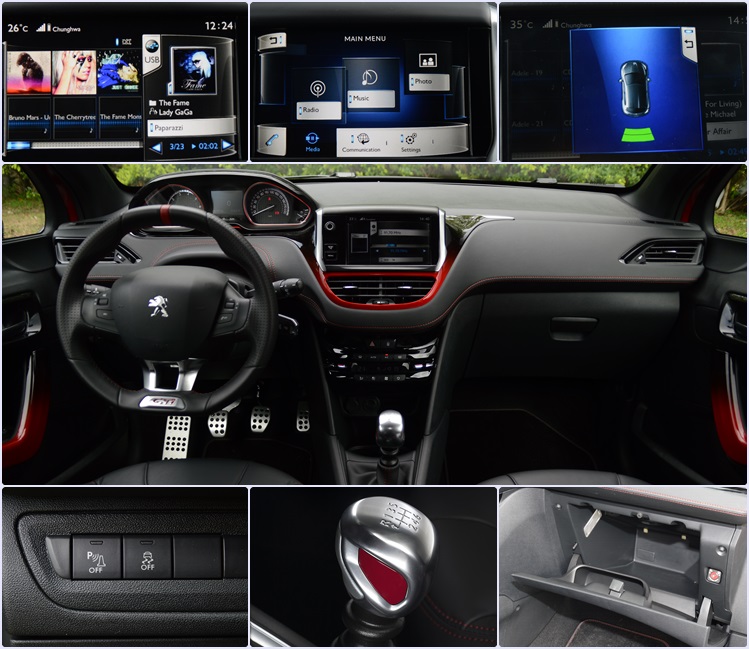 7吋觸控螢幕的介面華麗,而且功能明顯勝過同級,但導航系統必須加價5萬。它的ESP開關可以完全關閉,不會在50kph以上自動開啟。手套箱相當深,同時還有保冷出風設計,以及照明功能。